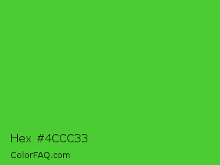 Hex #4ccc33 Color Image