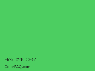 Hex #4cce61 Color Image