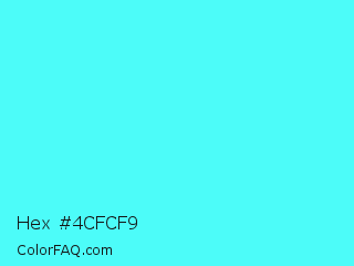 Hex #4cfcf9 Color Image