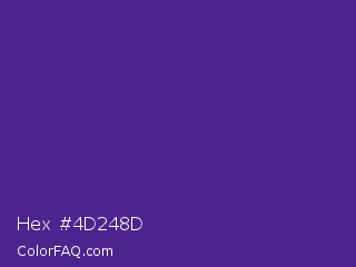 Hex #4d248d Color Image