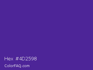 Hex #4d2598 Color Image