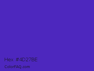 Hex #4d27be Color Image