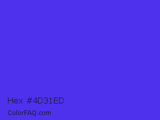 Hex #4d31ed Color Image