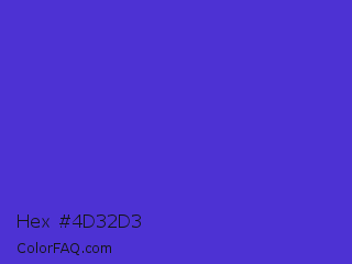 Hex #4d32d3 Color Image