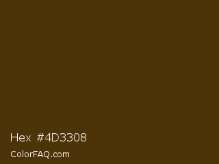 Hex #4d3308 Color Image