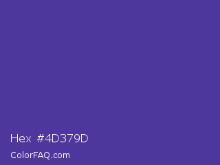 Hex #4d379d Color Image