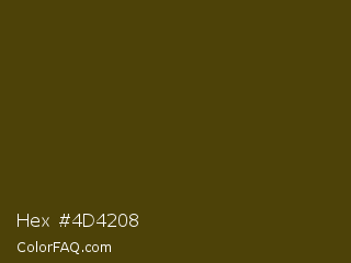 Hex #4d4208 Color Image