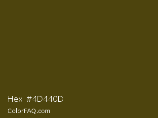 Hex #4d440d Color Image