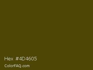 Hex #4d4605 Color Image