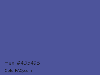 Hex #4d549b Color Image