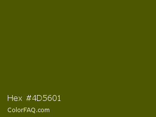 Hex #4d5601 Color Image