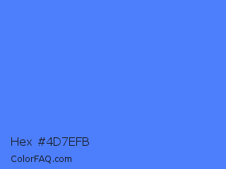 Hex #4d7efb Color Image
