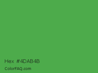 Hex #4dab4b Color Image
