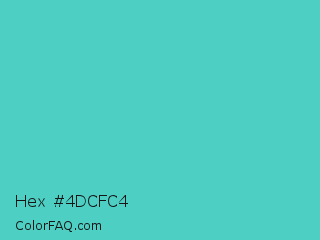 Hex #4dcfc4 Color Image