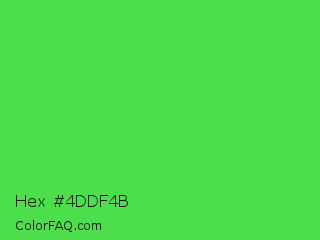 Hex #4ddf4b Color Image