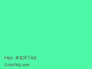 Hex #4df7a6 Color Image