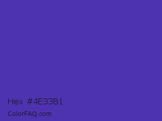 Hex #4e33b1 Color Image