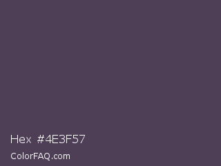 Hex #4e3f57 Color Image