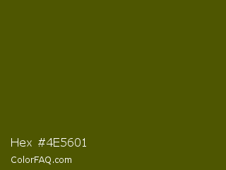 Hex #4e5601 Color Image