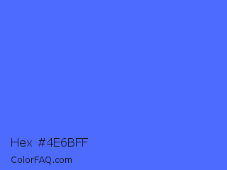Hex #4e6bff Color Image