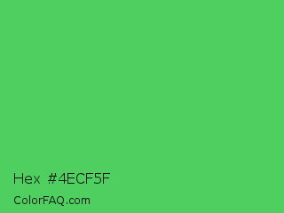 Hex #4ecf5f Color Image