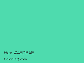Hex #4edbae Color Image