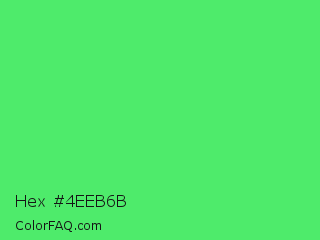 Hex #4eeb6b Color Image