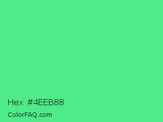 Hex #4eeb88 Color Image