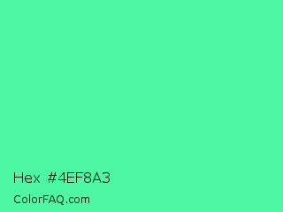 Hex #4ef8a3 Color Image