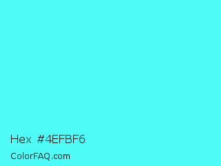 Hex #4efbf6 Color Image