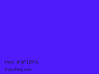Hex #4f1bfa Color Image