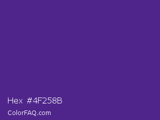 Hex #4f258b Color Image