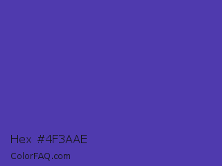 Hex #4f3aae Color Image