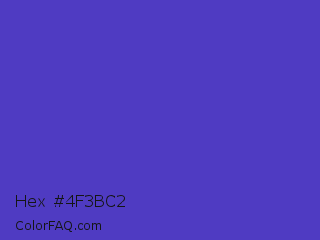 Hex #4f3bc2 Color Image
