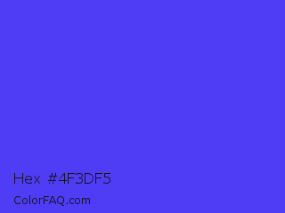 Hex #4f3df5 Color Image