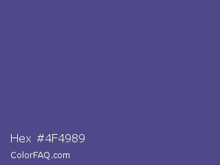 Hex #4f4989 Color Image