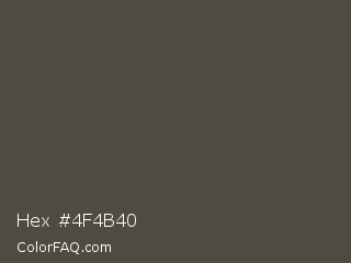 Hex #4f4b40 Color Image