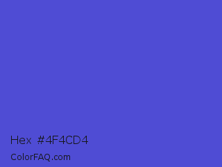 Hex #4f4cd4 Color Image