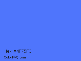 Hex #4f75fc Color Image