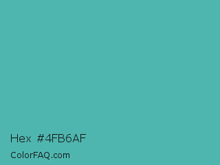 Hex #4fb6af Color Image