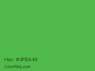 Hex #4fba49 Color Image