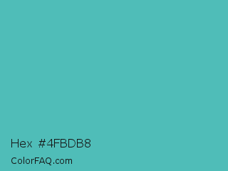 Hex #4fbdb8 Color Image