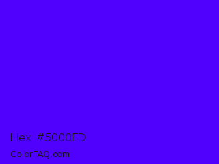 Hex #5000fd Color Image