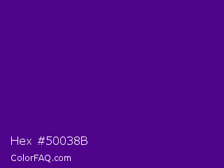 Hex #50038b Color Image