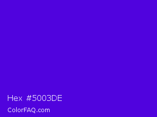 Hex #5003de Color Image