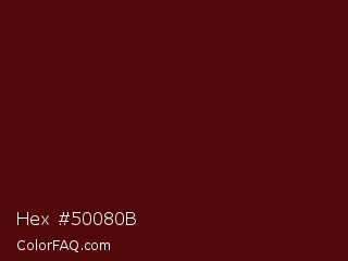 Hex #50080b Color Image