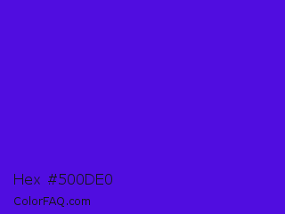 Hex #500de0 Color Image