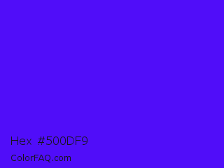 Hex #500df9 Color Image