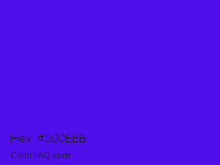 Hex #500eeb Color Image