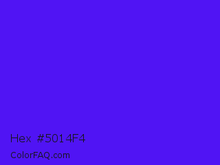 Hex #5014f4 Color Image